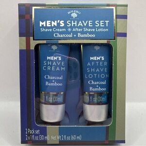 BOLERO Men's Shave Set Cream & After Lotion CHARCOAL + BAMBOO New Perfect Travel